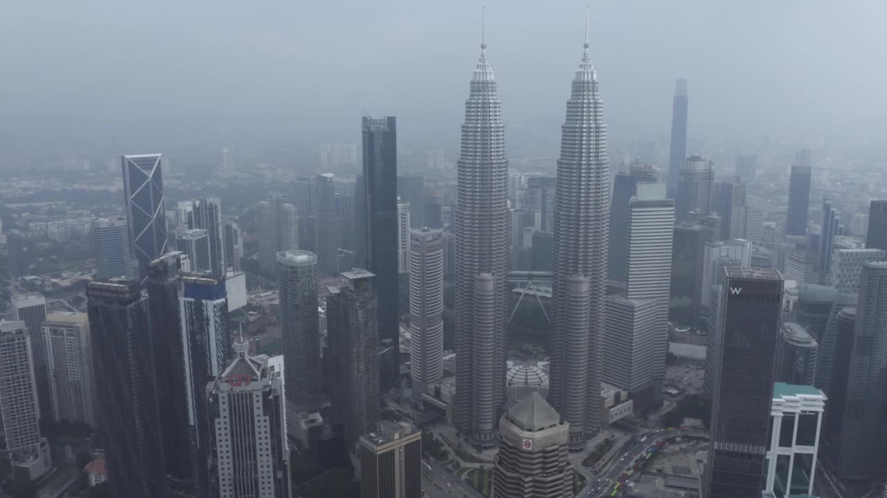 吉隆坡的城市景观与双子塔视频素材
