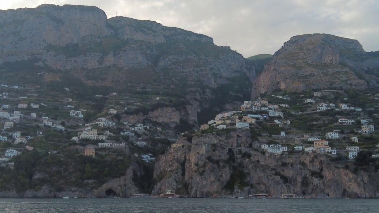 阿马尔菲海岸的海景视频素材