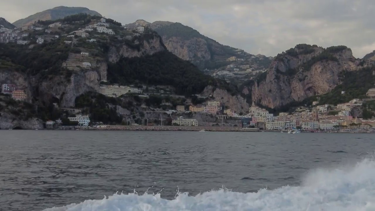 阿马尔菲海岸的海景视频素材