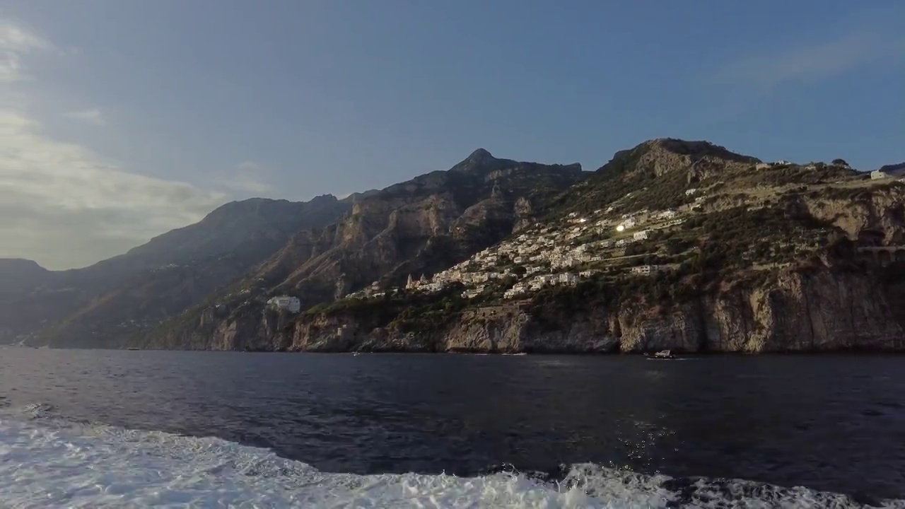 阿马尔菲海岸的海景视频素材