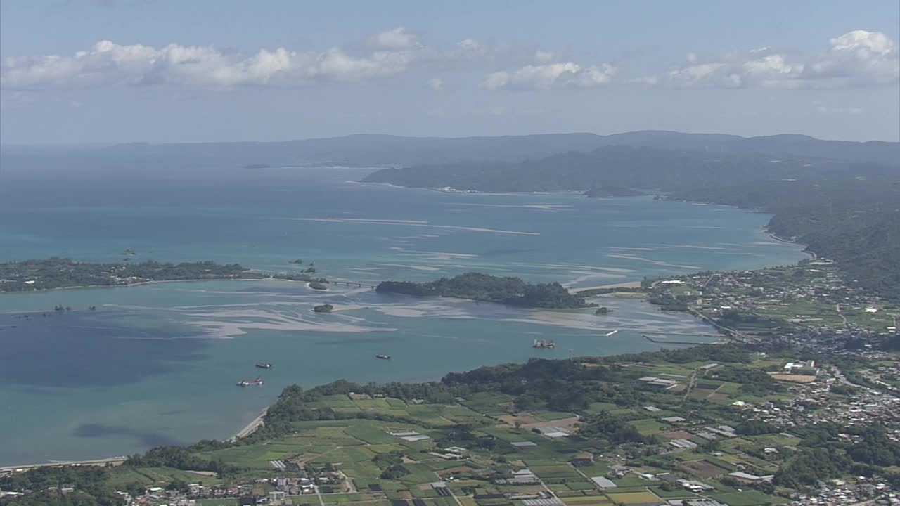 空中，浮石，冲绳，日本视频素材