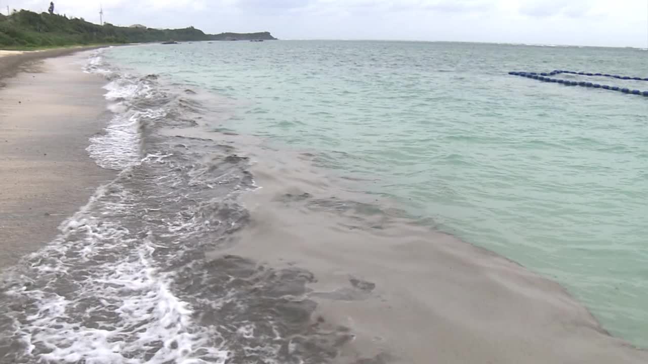 浮石漂流海岸，冲绳，日本视频素材