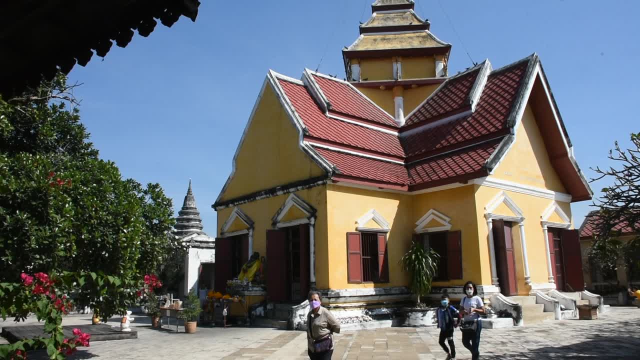 泰国帕拉那空寺普拉萨那空琅寺古庙视频素材