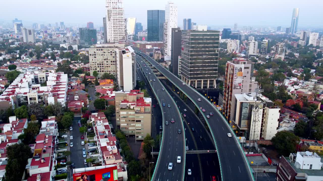 高架公路，墨西哥城视频素材