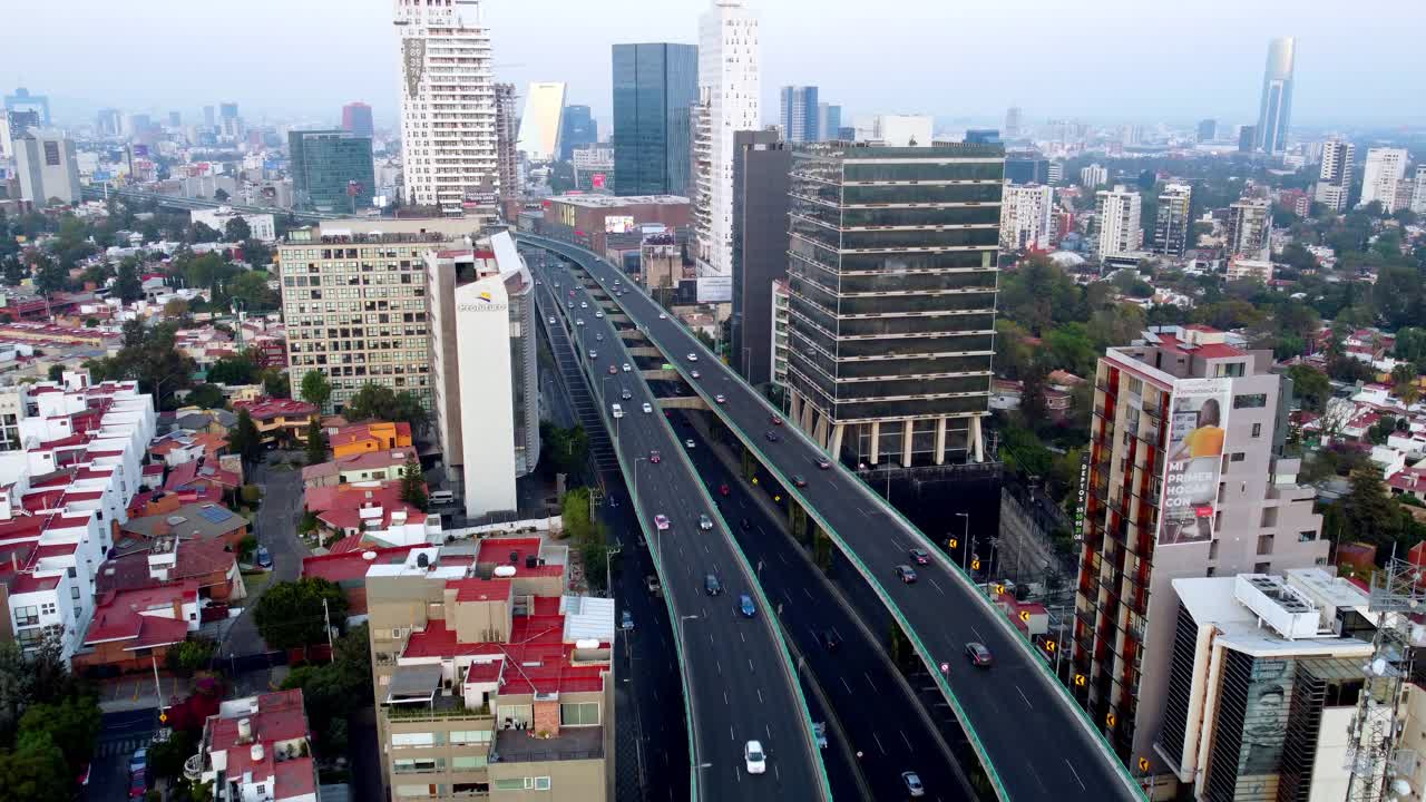 高架公路，墨西哥城视频素材