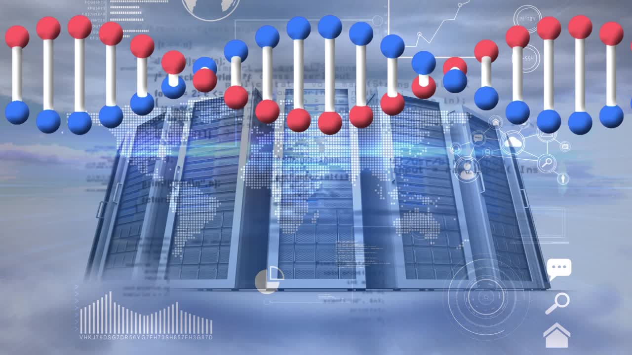 动画dna链，数据处理和云端服务器视频素材