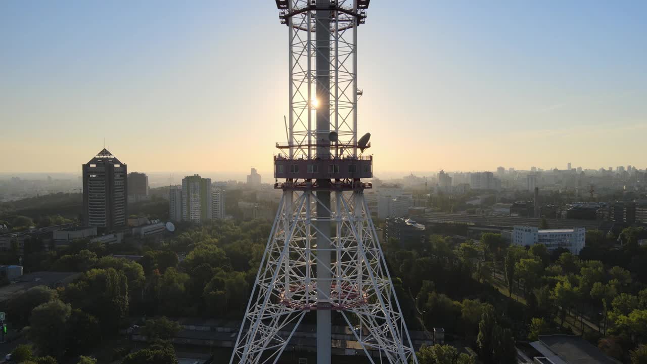 乌克兰基辅的高电视塔视频素材