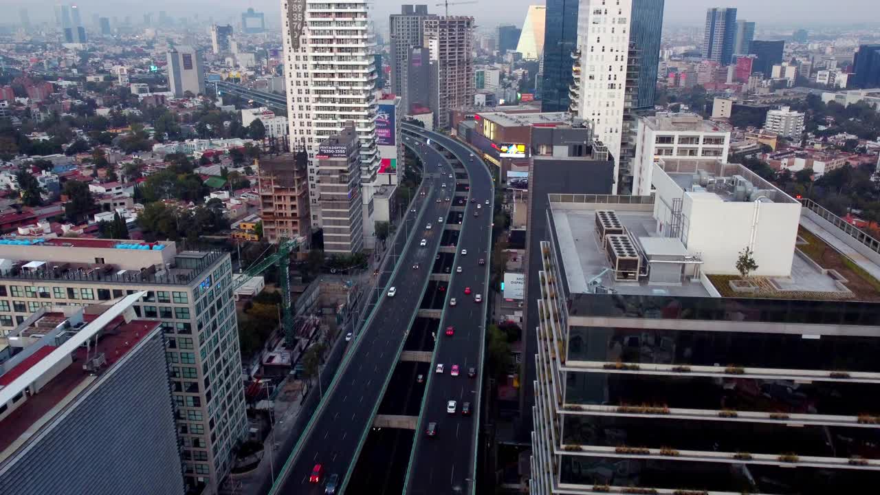 高架公路，墨西哥城视频素材