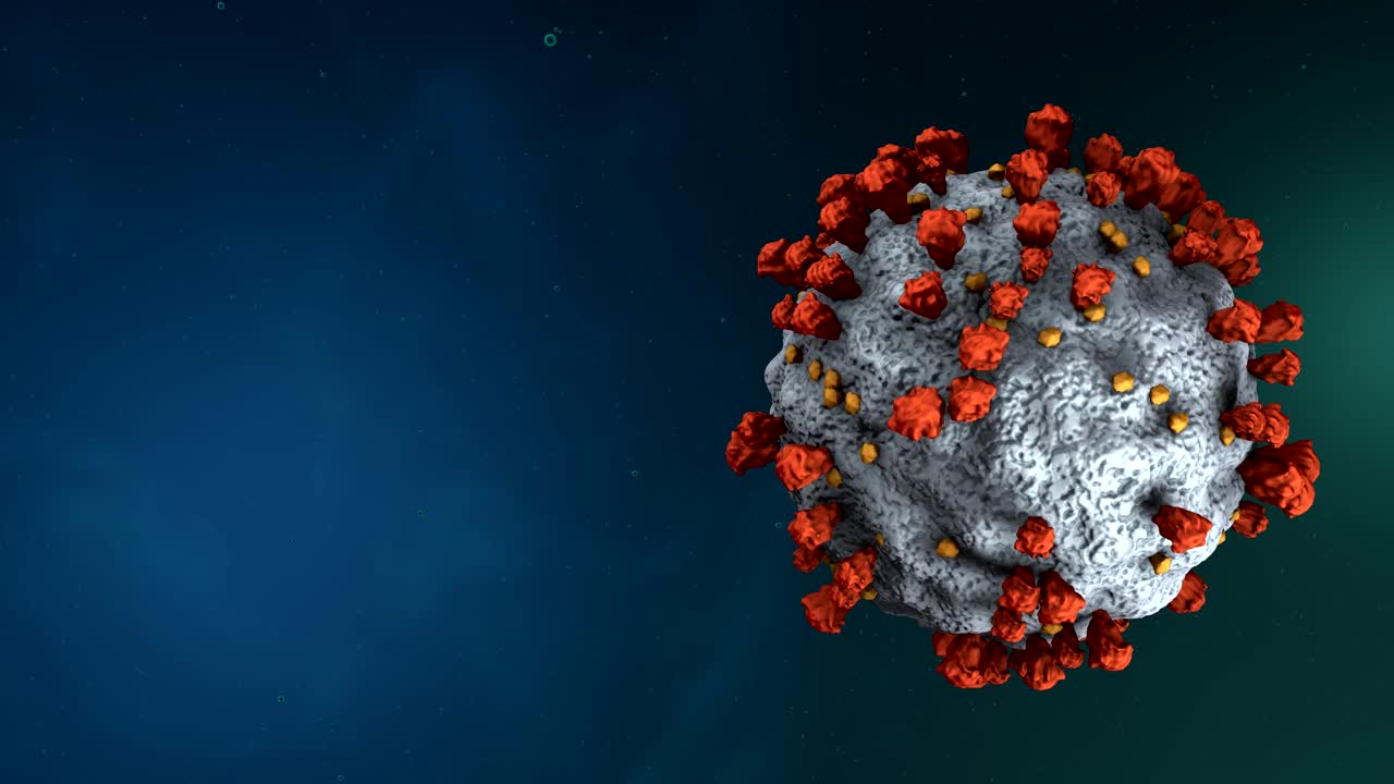 SARS-CoV-2冠状病毒变种微粒B.1.1.529视频素材
