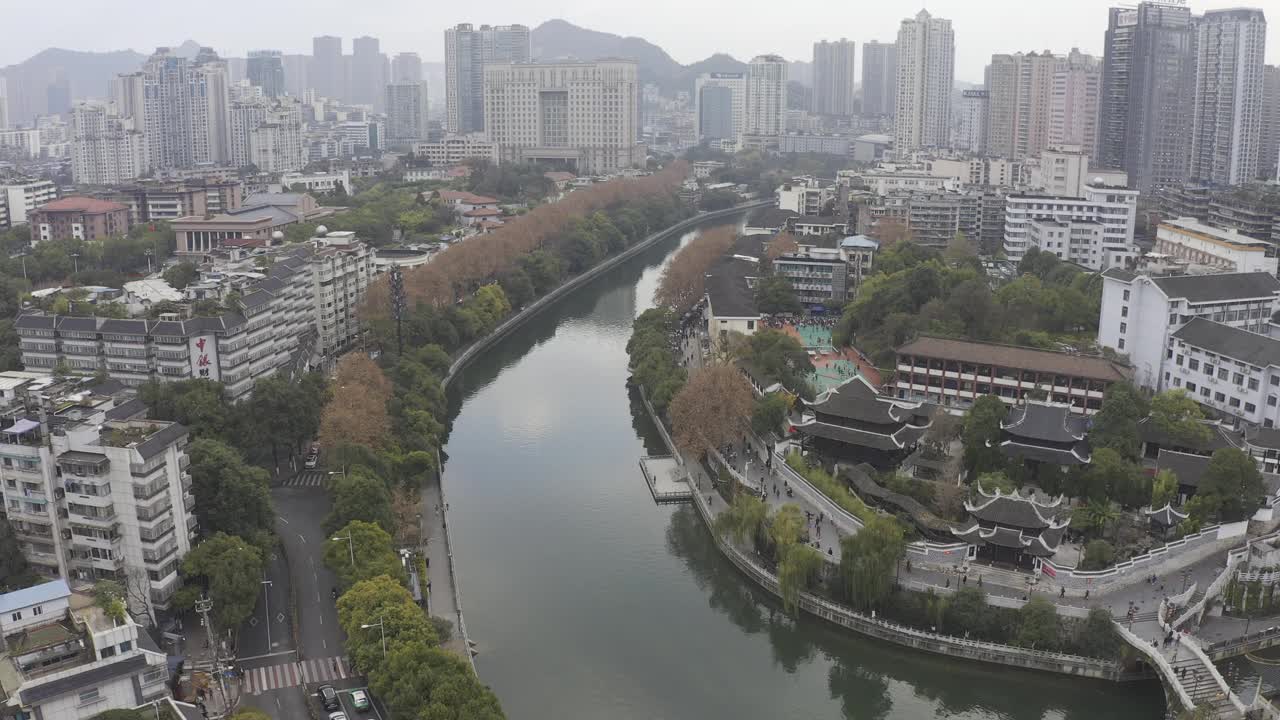 中国贵州省贵阳市的城市景观视频素材