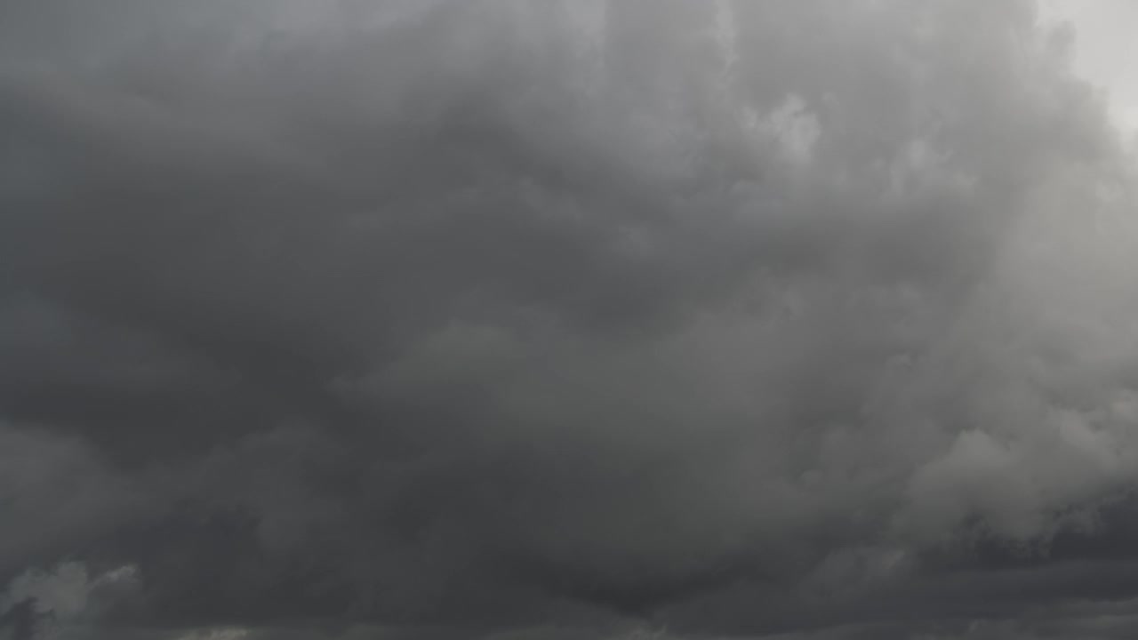 在雷雨来临之前，快速移动的乌云在暴风雨的天空中形成视频素材