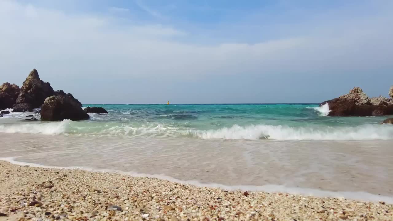 海滩，大海，沙滩，热带气候，天空视频素材