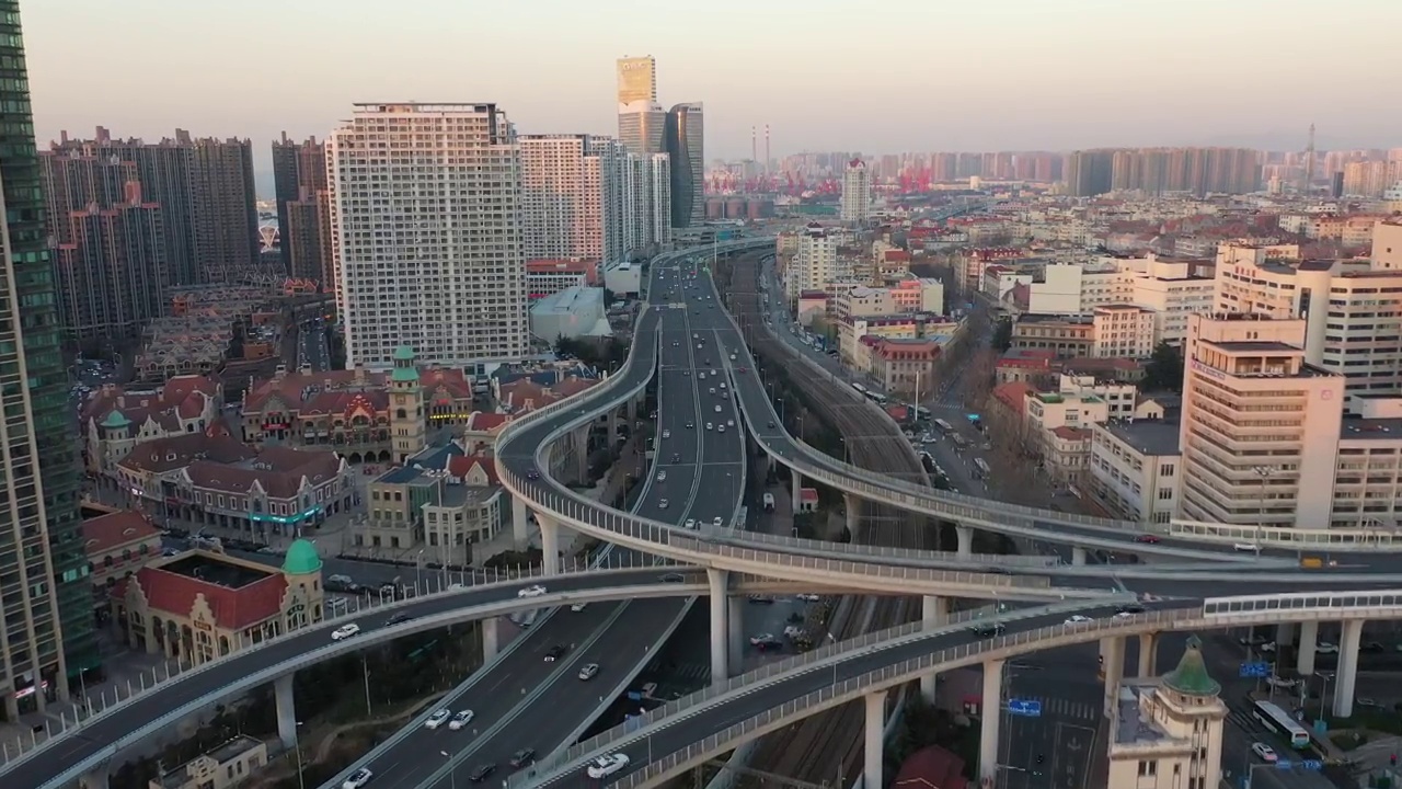 公路鸟瞰图视频素材