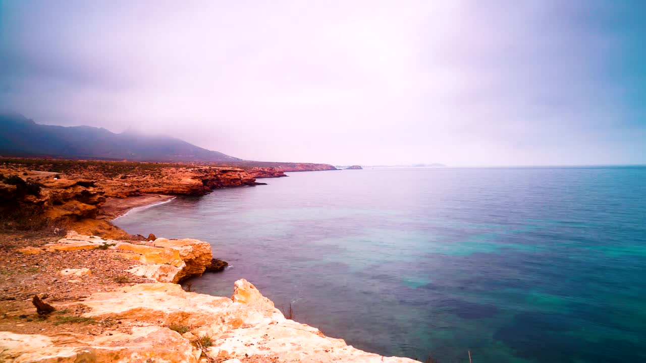 西班牙马萨隆湾海岸线视频素材