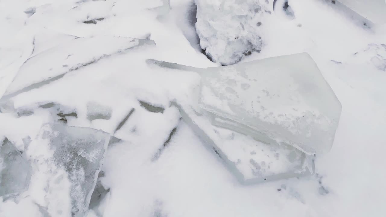 冰雪背景，冬季纹理视频素材