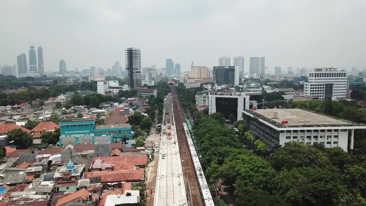 雅加达的通勤线路视频素材