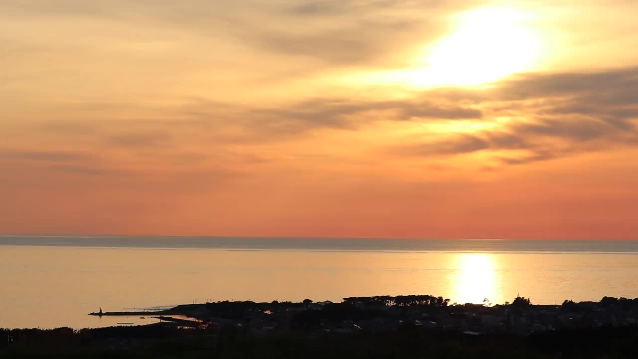 秋田县，日穗市
海上的日落视频素材