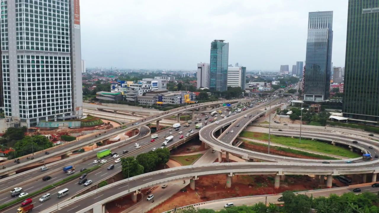 Depok Antasari收费公路交汇处的视图视频素材