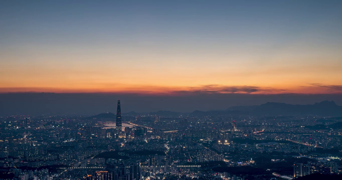 韩国首尔的一天一夜视频素材