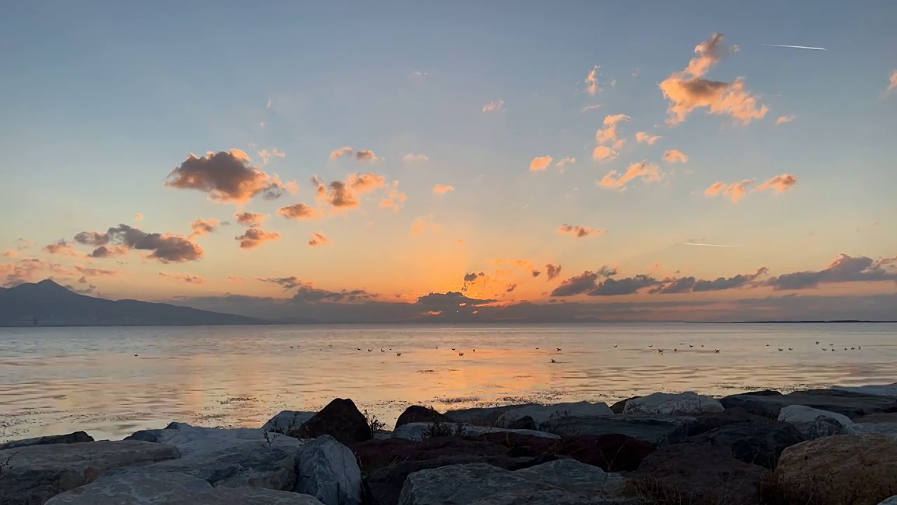 海上的日落视频素材