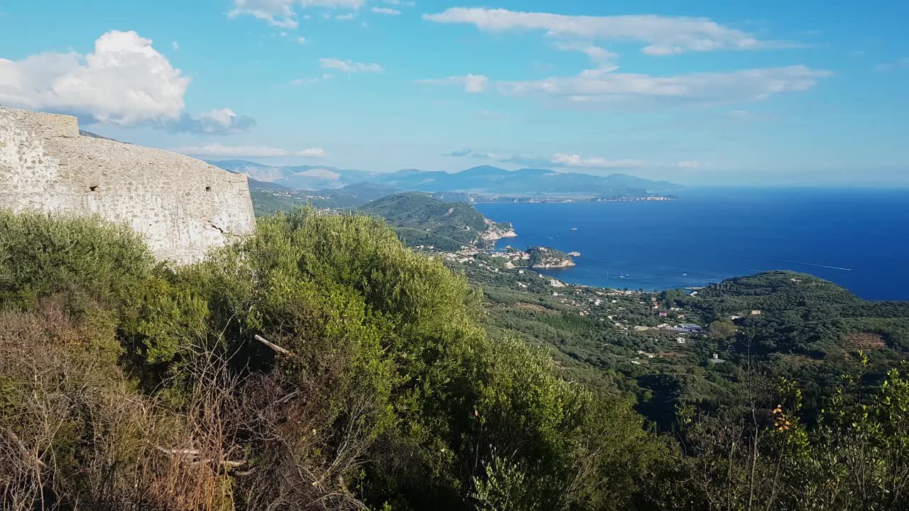 美丽的希腊海岸线全景视频素材