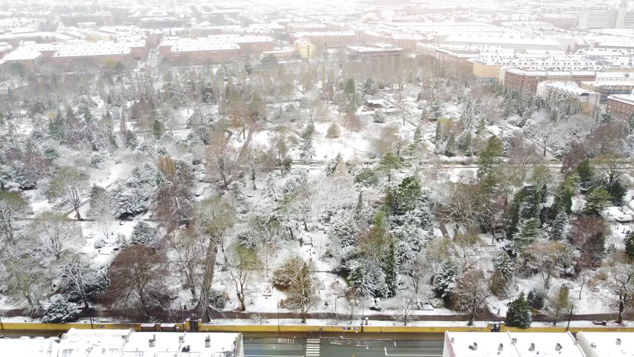 白雪覆盖的哥本哈根视频素材