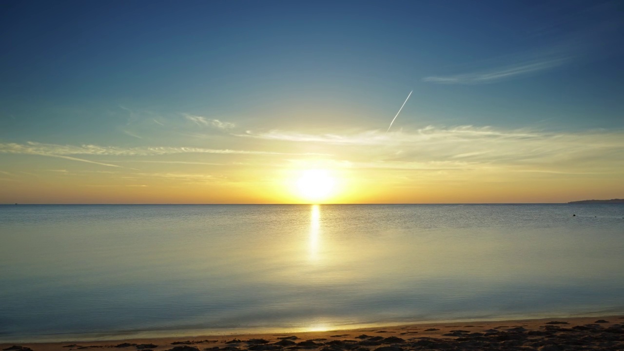 海上日出，时间流逝视频素材