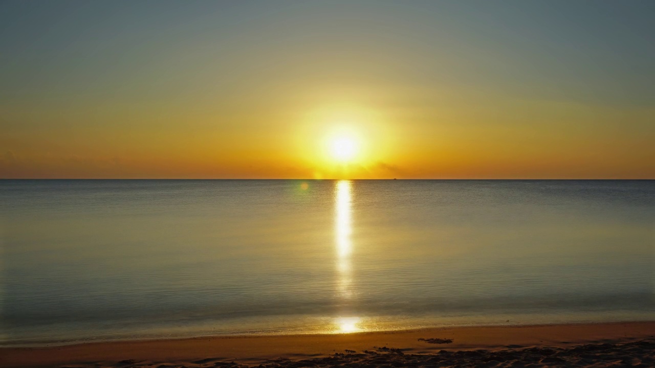 海上日出，时间流逝视频素材