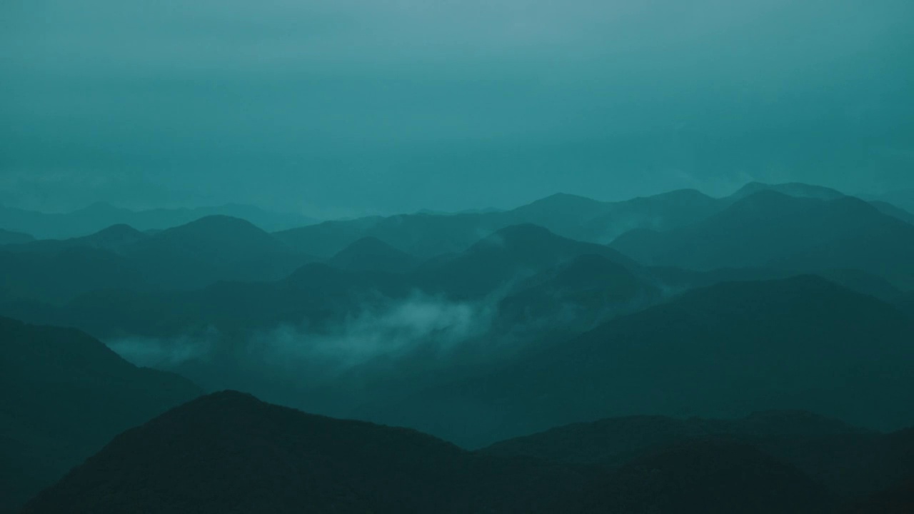 黄昏山，对马岛，日本视频素材