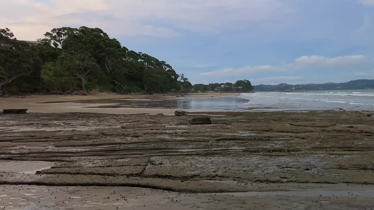 新西兰奥克兰的海滩景色视频素材