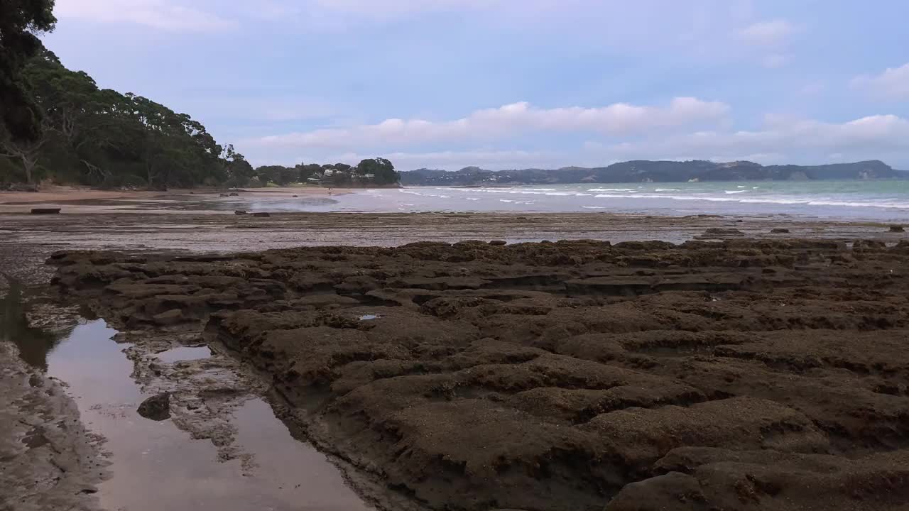 新西兰奥克兰的海滩景色视频素材