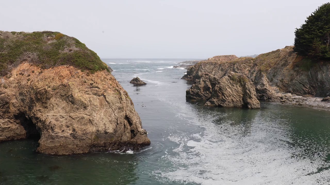 门多西诺岬国家公园海岸线视频素材