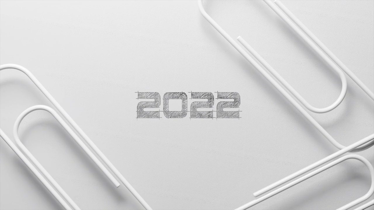 贺岁片。从2022年开始。三维动画视频素材