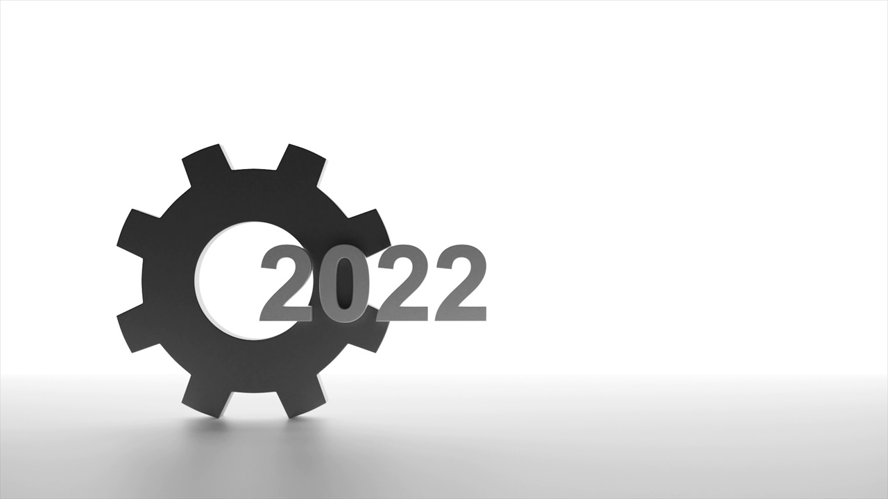 贺岁片。从2022年开始。三维动画视频素材