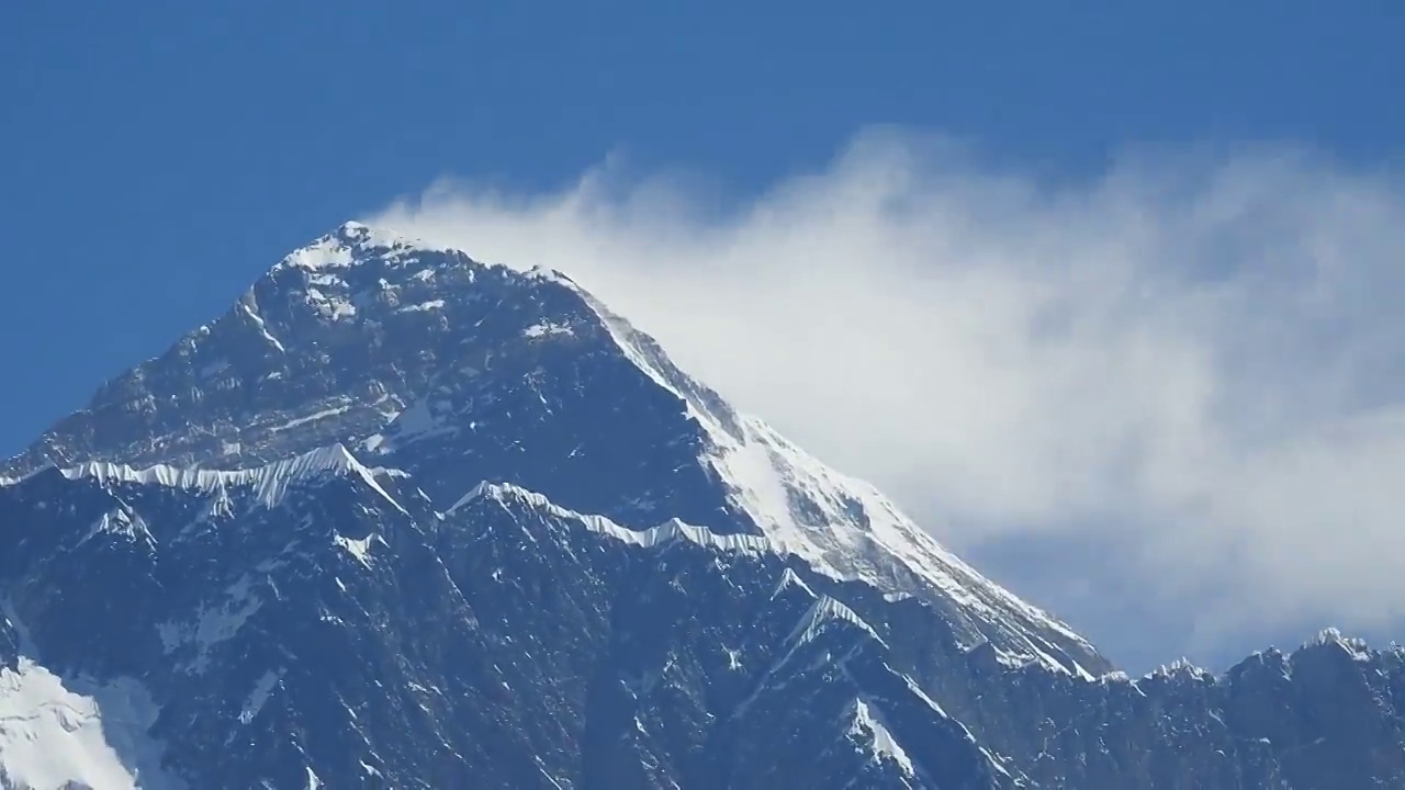 珠穆朗玛峰高空急流视频素材