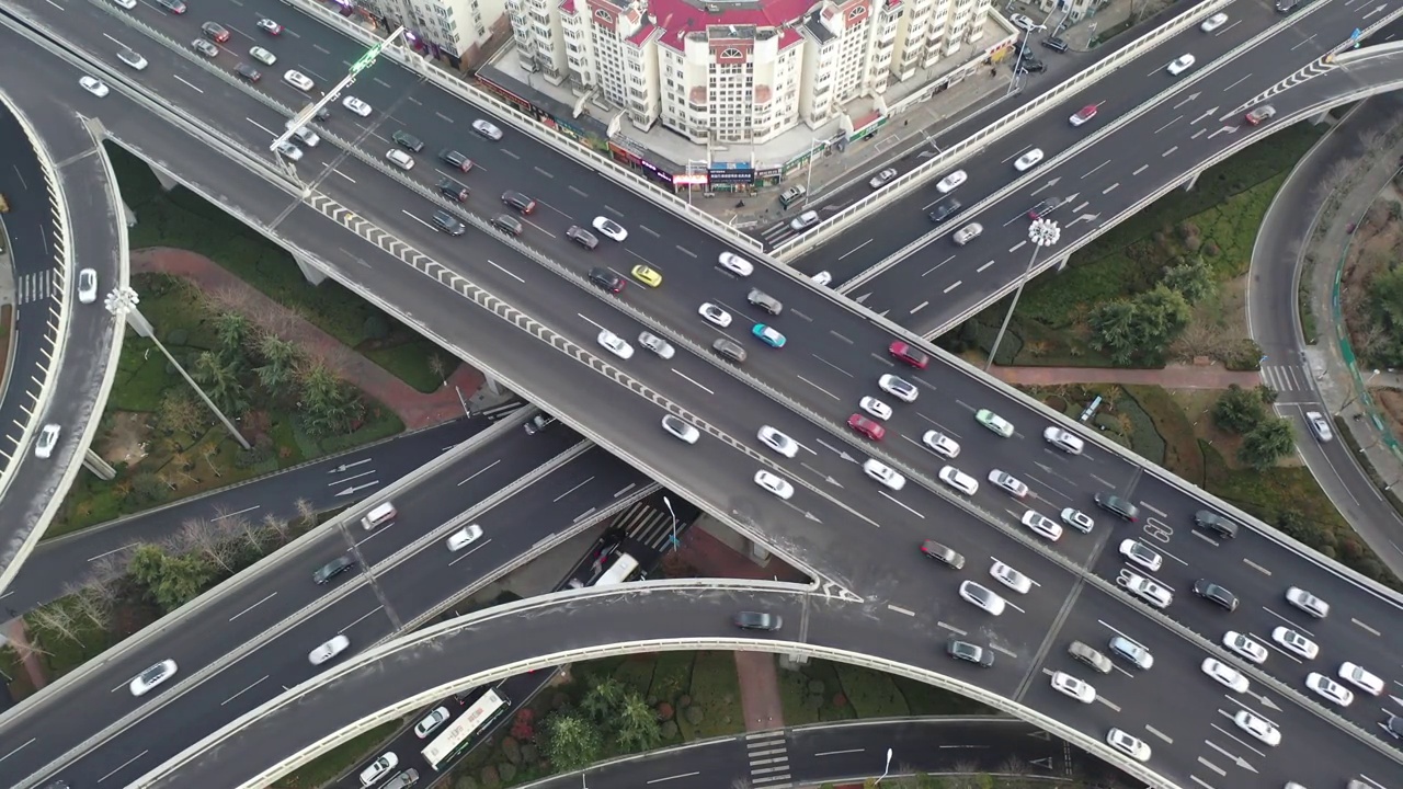 公路鸟瞰图视频素材