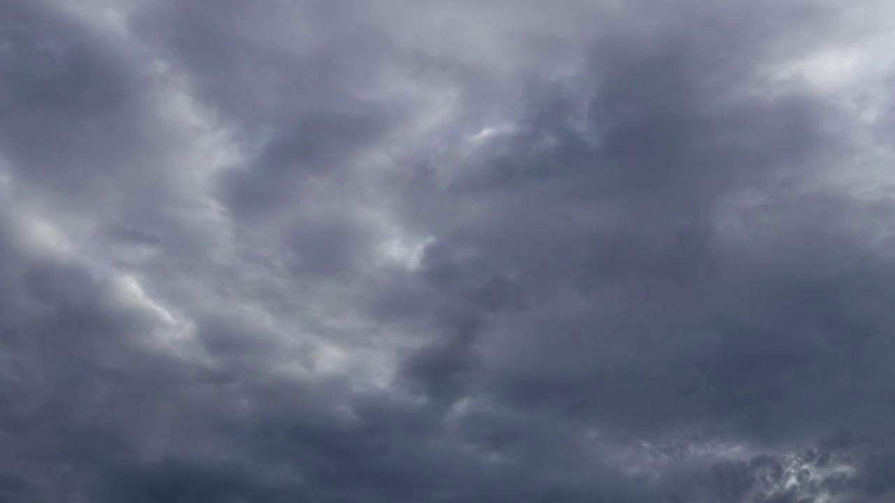 多云的天空时间推移显示了雨云视频素材