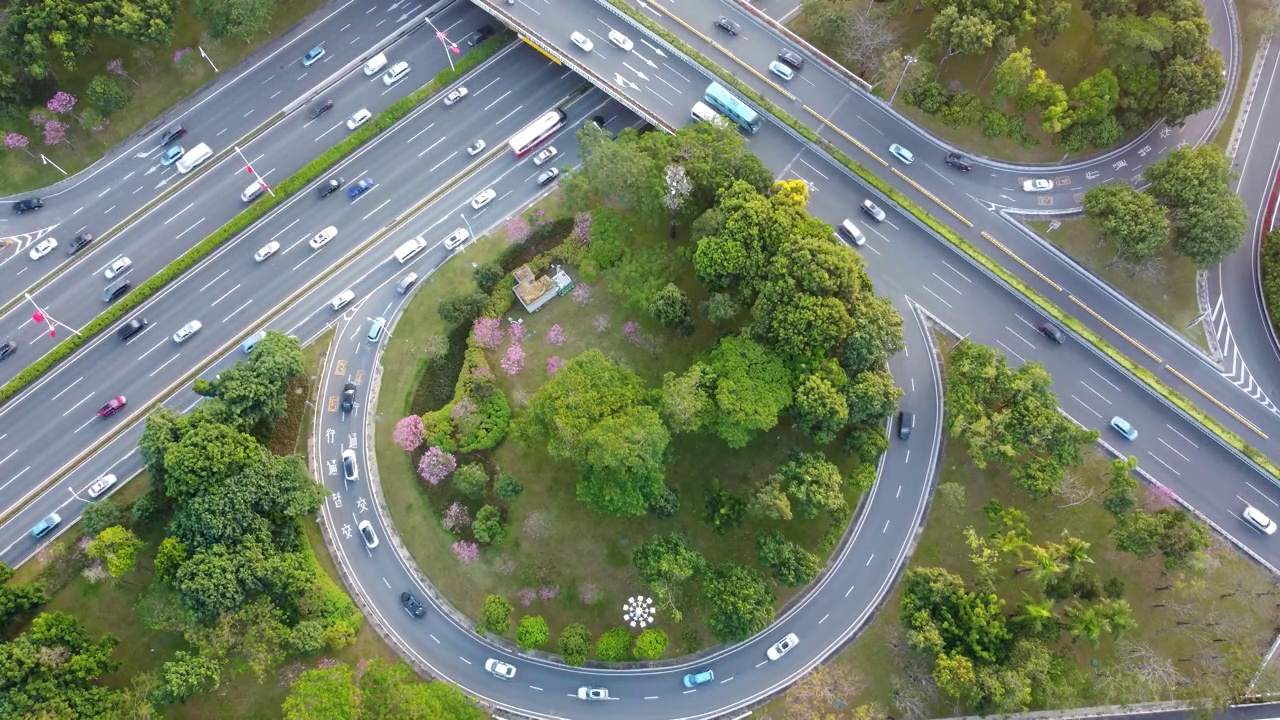 立交桥交通运输场景视频素材