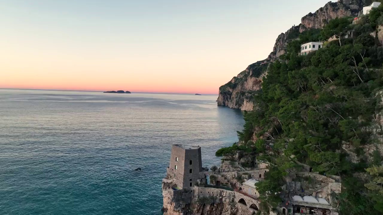 波西塔诺，意大利阿马尔菲海岸的旅游胜地。视频素材