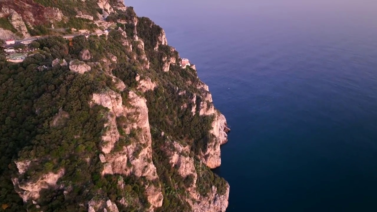 意大利阿马尔菲海岸的全景。视频素材