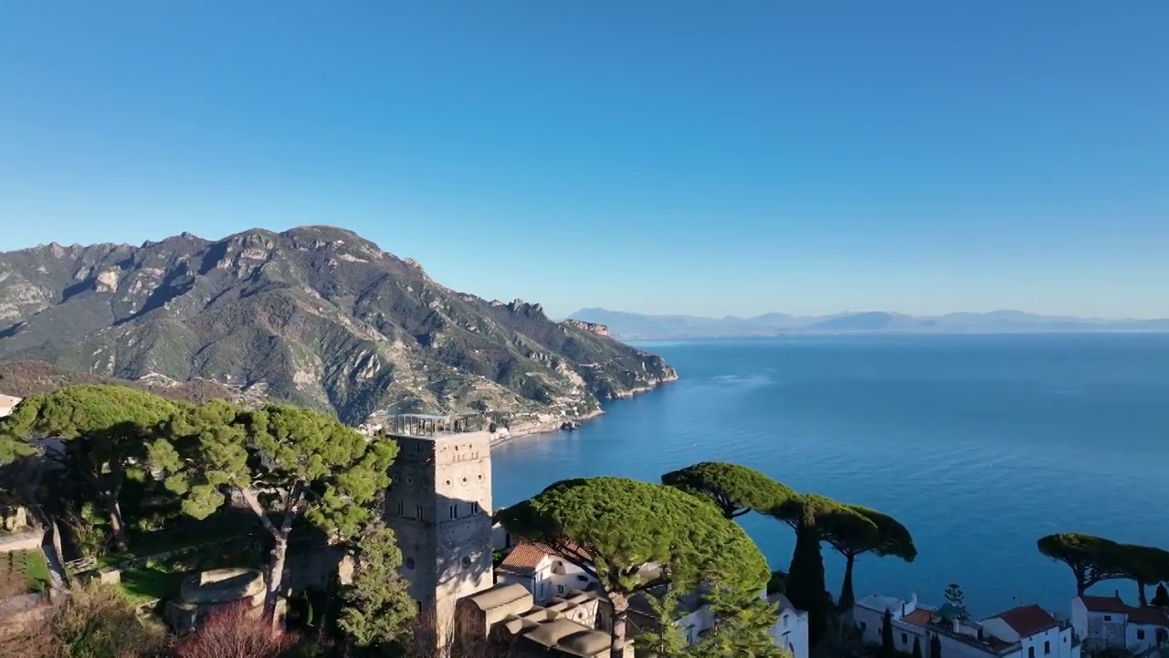 意大利阿马尔菲海岸的旅游胜地Ravello。视频素材