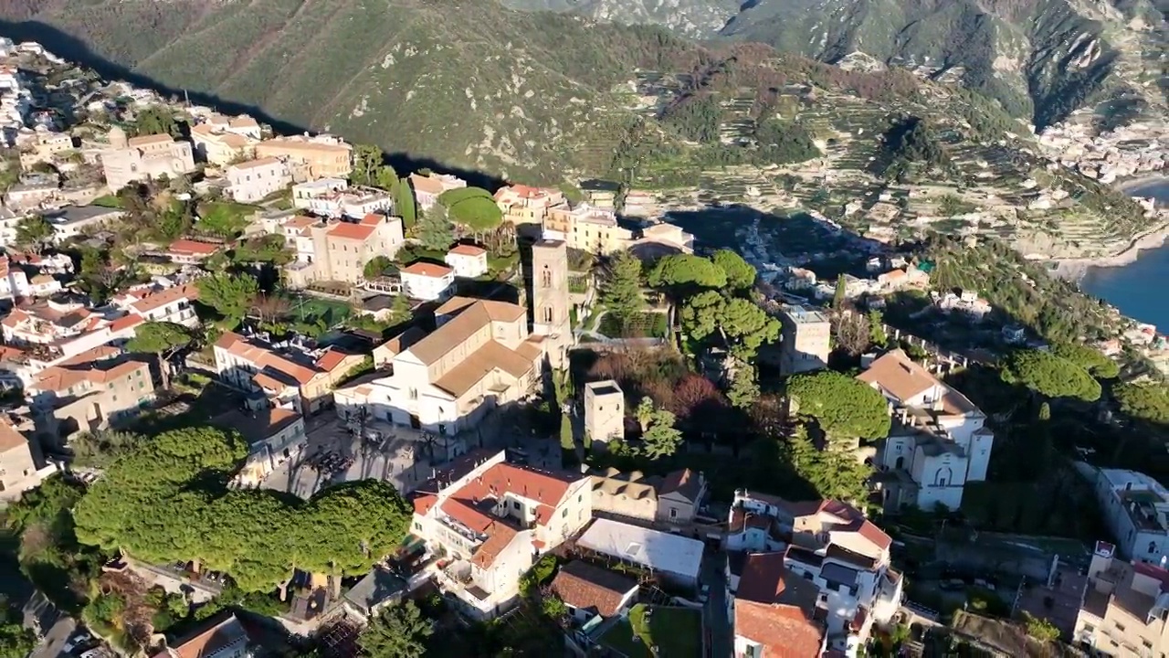 意大利阿马尔菲海岸的旅游胜地Ravello。视频素材