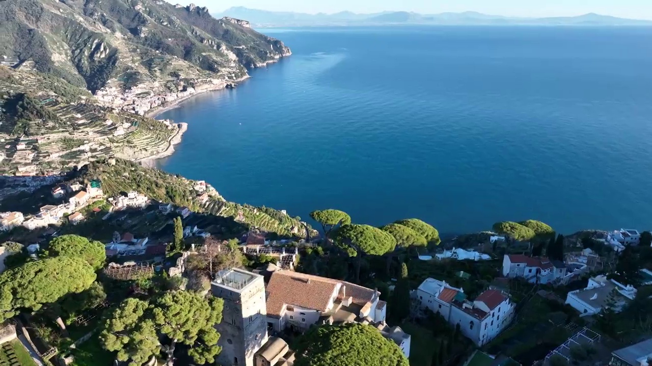 意大利阿马尔菲海岸的旅游胜地Ravello。视频素材