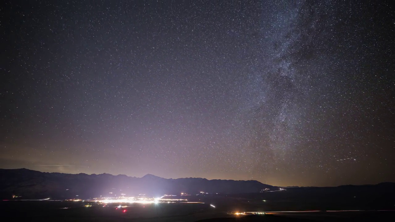 美丽的夜空时间流逝。视频素材