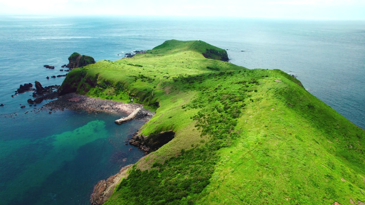 韩国济州岛杭庆郡的Chagwido岛的夏日美景视频素材