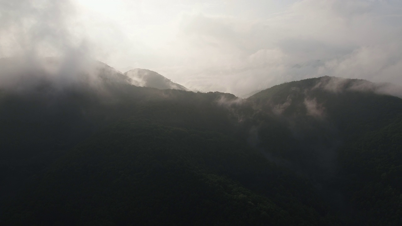 韩国忠北清州市美原郡/上唐区云海美东山植物园视频素材