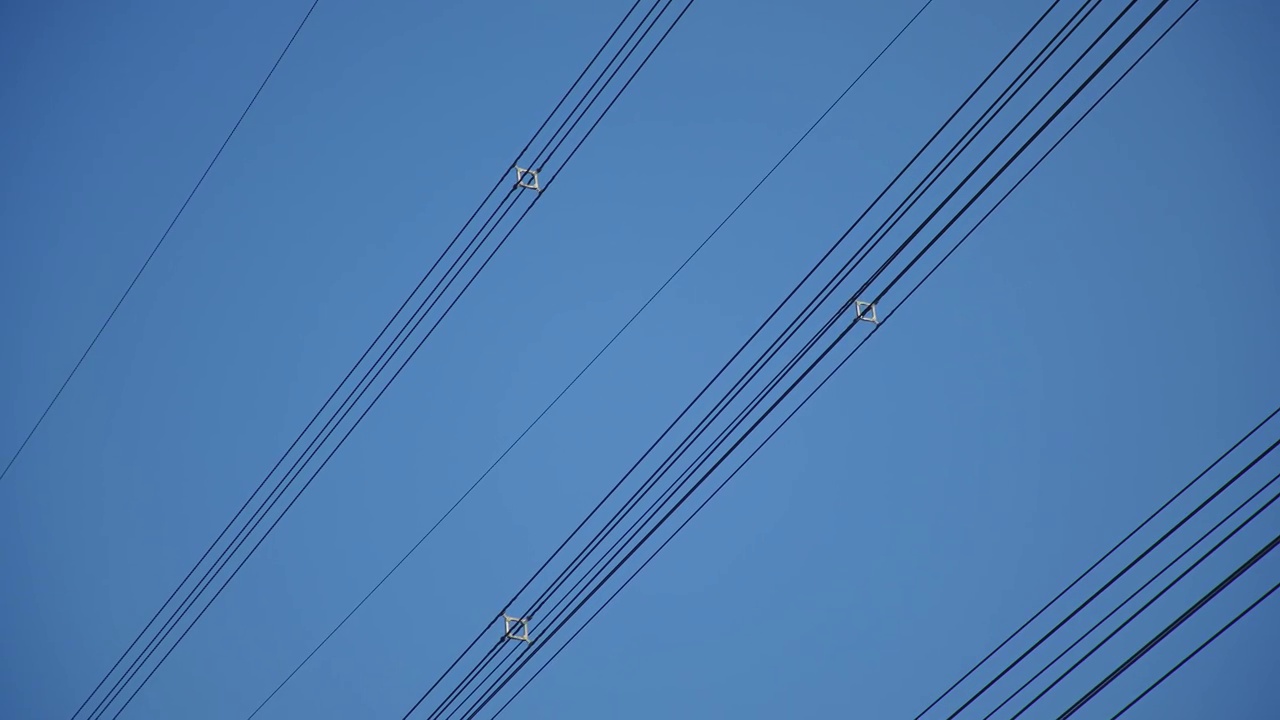 空中的电线视频素材