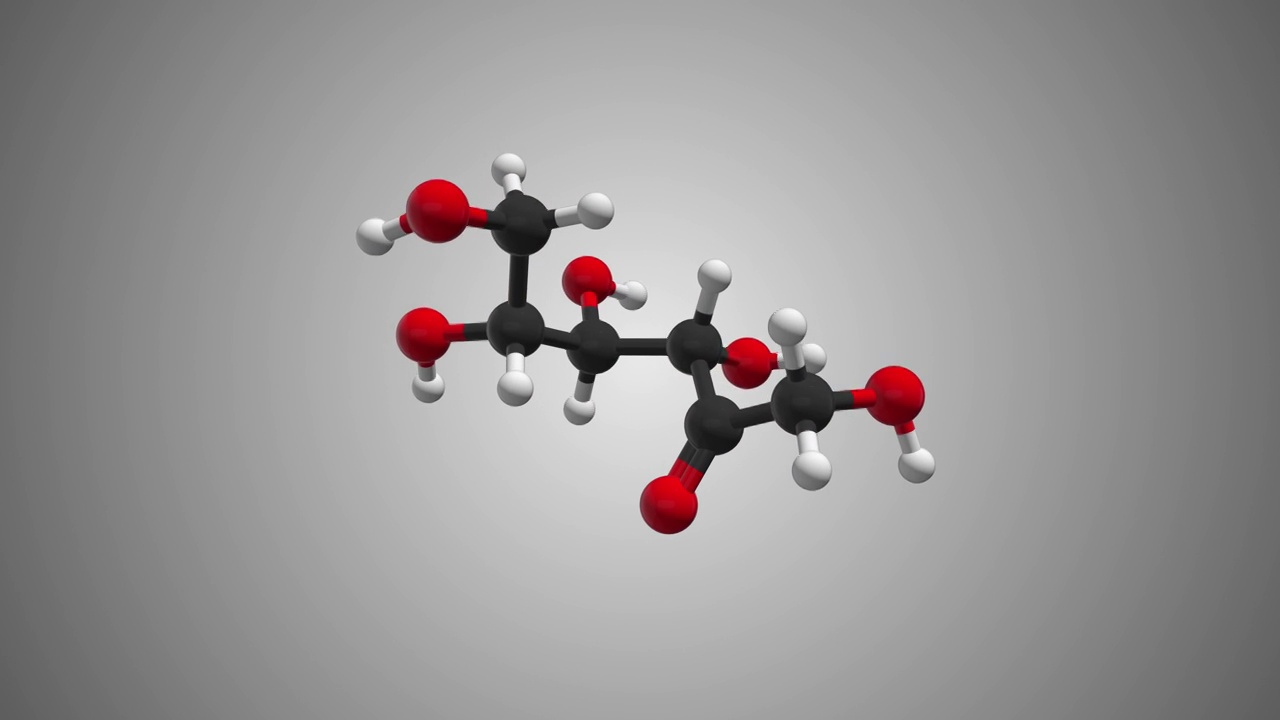 360度果糖分子图(循环图)视频素材
