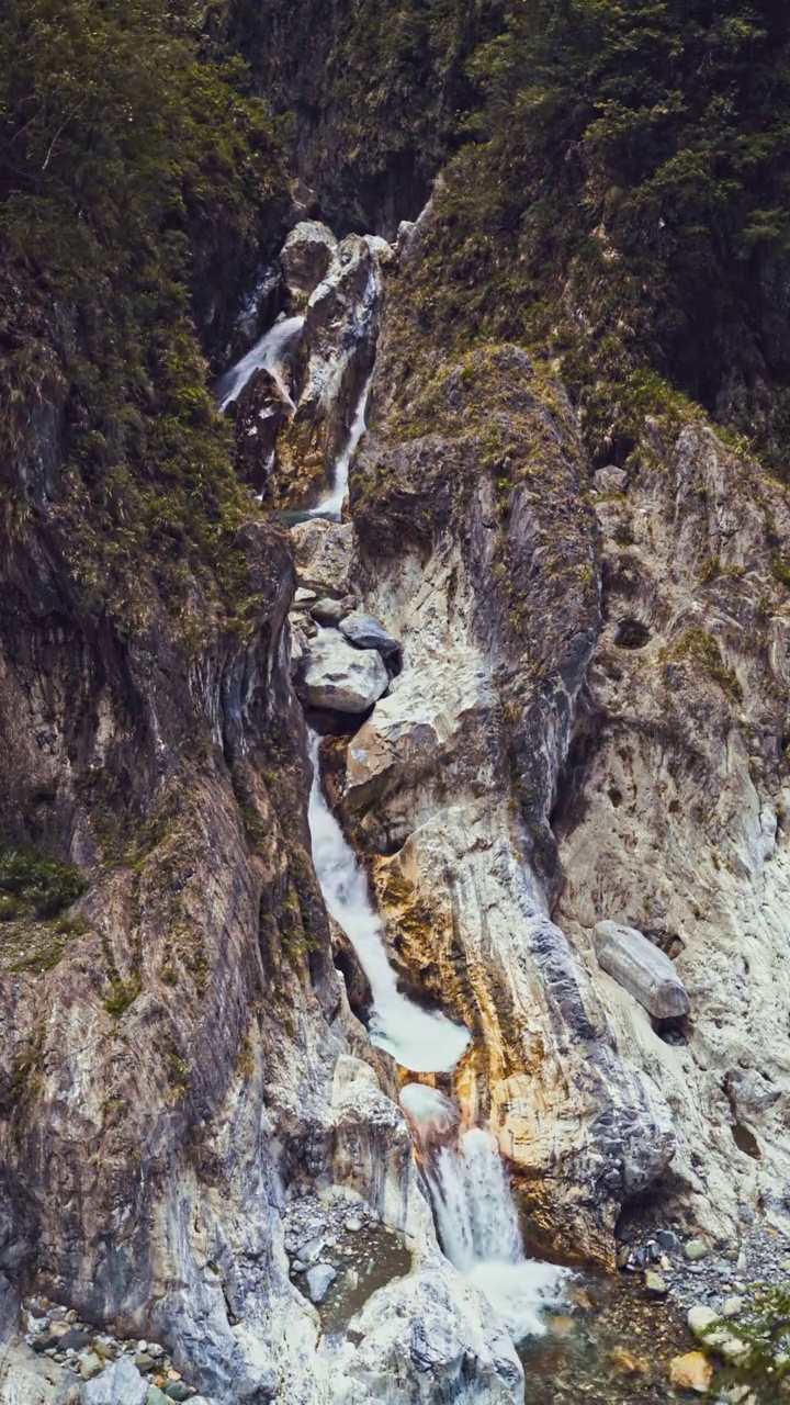 台湾虎莲太鲁阁的梦幻河与大理石峡谷视频素材