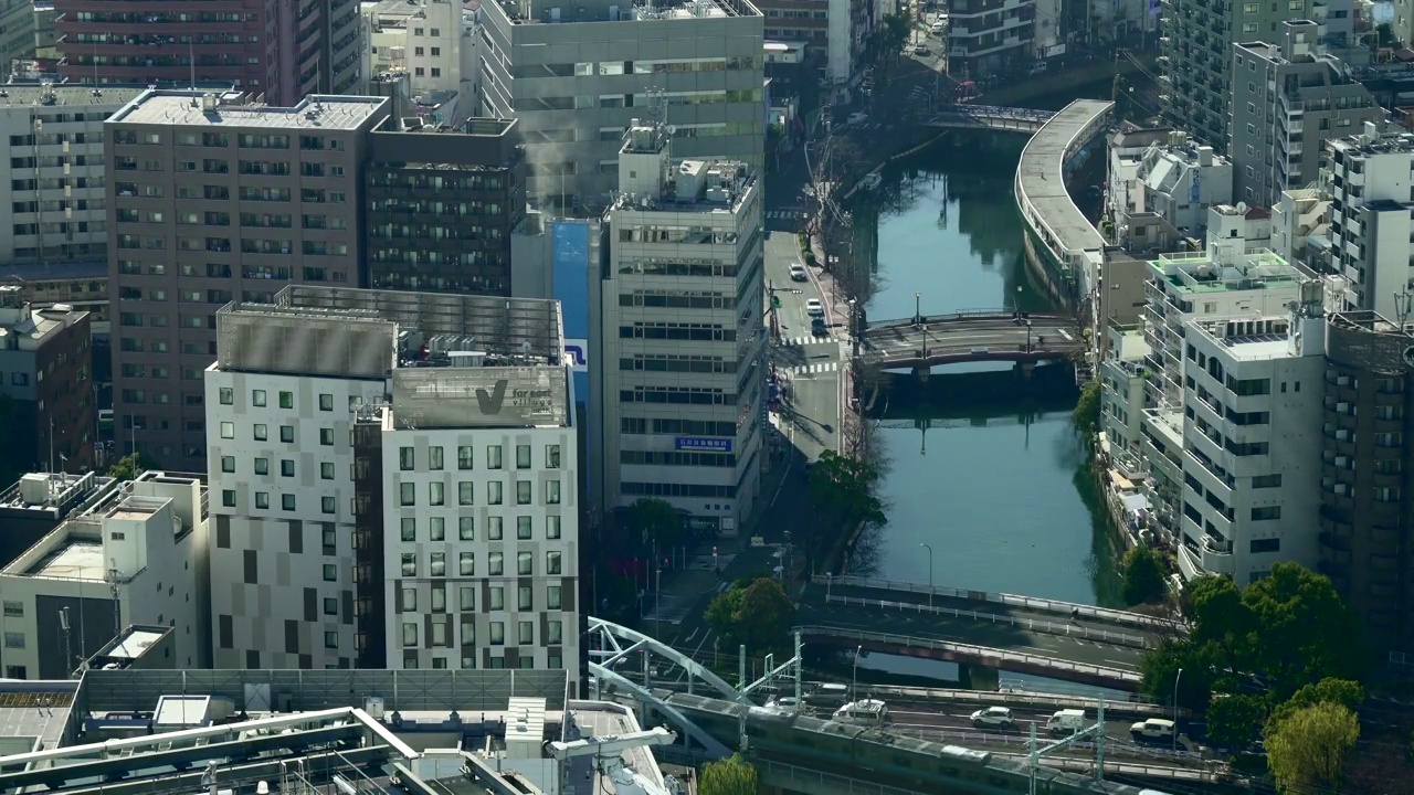 城市景观鸟瞰鸟瞰。视频素材